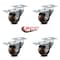 Service Caster 3 Inch High Temp Phenolic Swivel Top Plate Caster Set with Total Lock Brake SCC SCC-TTL20S314-PHSHT-4 - alternate 5